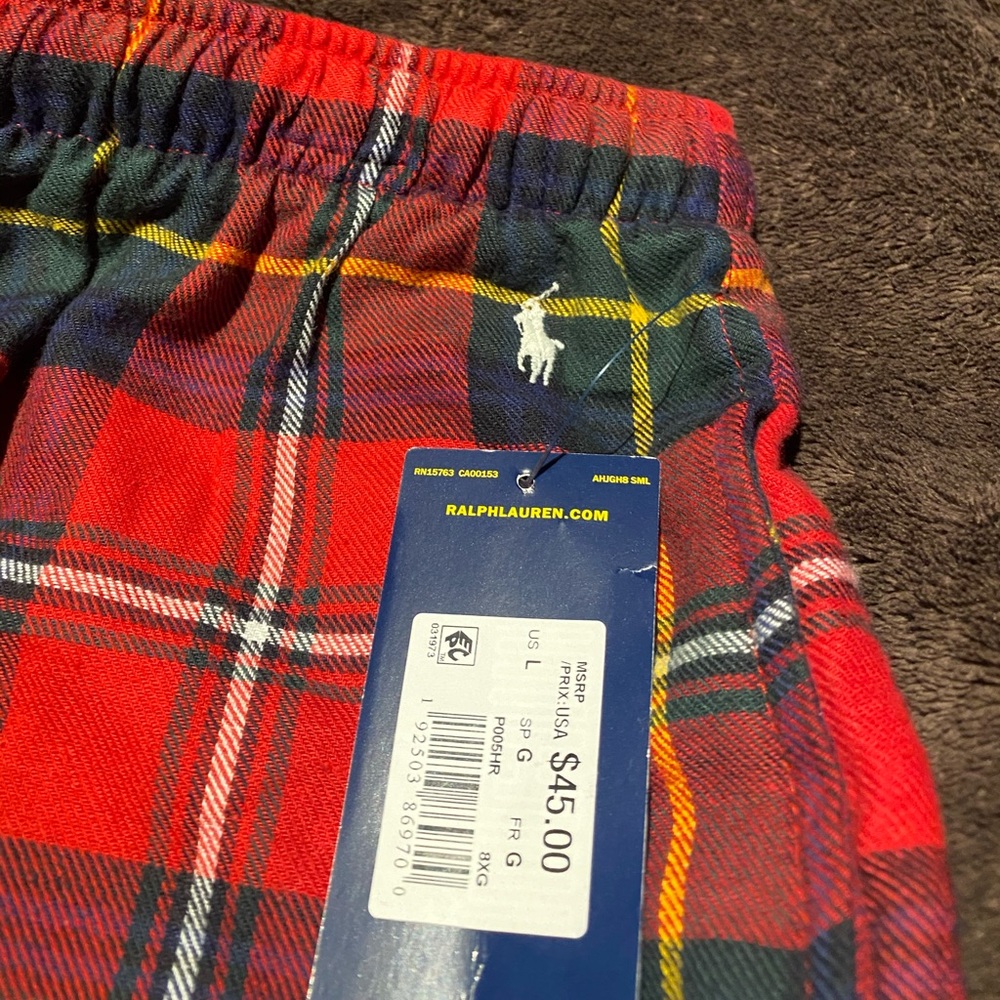 🆕POLO Ralph Lauren Cozy Bundle 🔥Comfy Classy Plaid evening pant & socks. Large - Picture 8 of 8
